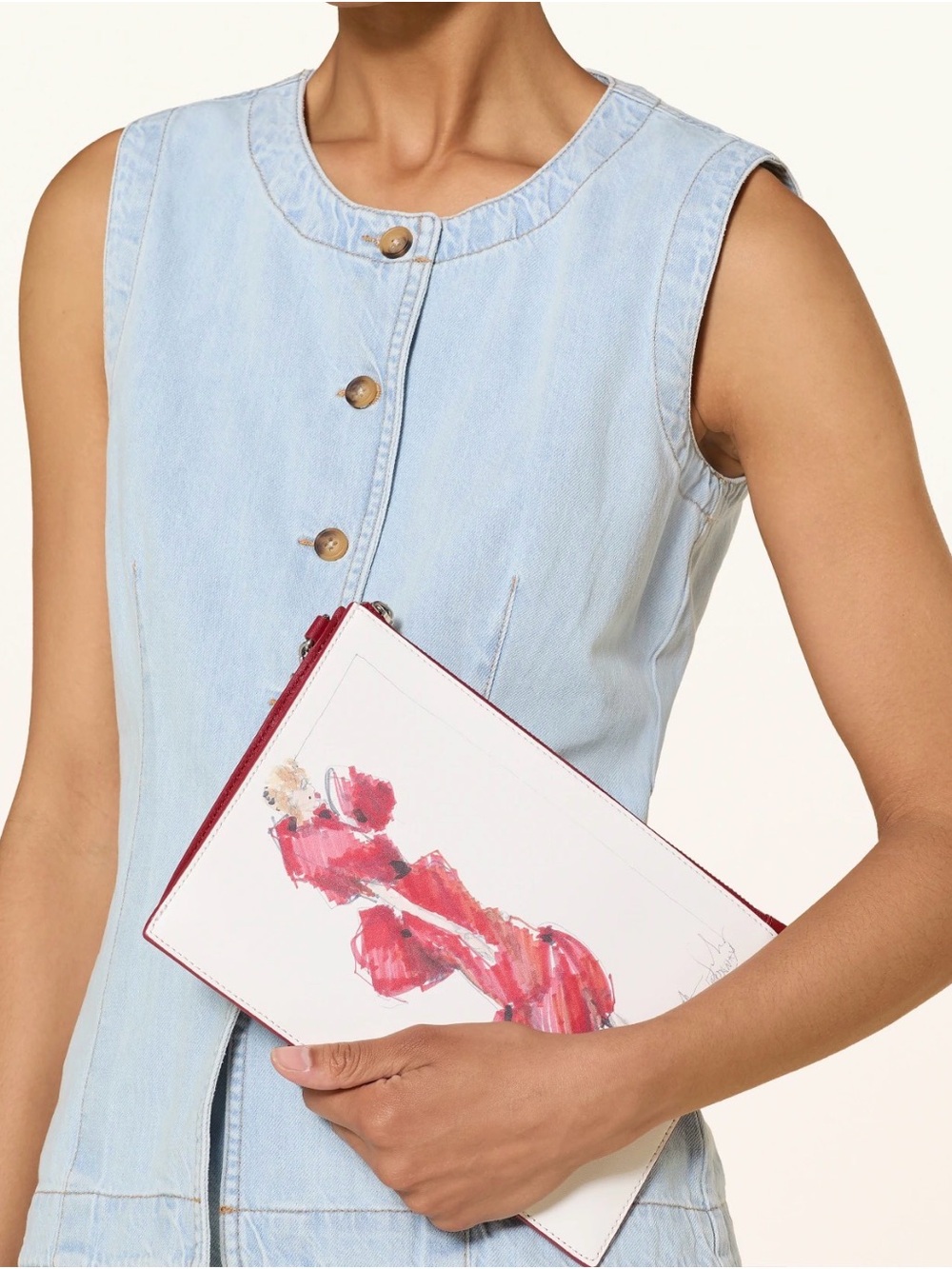 Marc Jacobs Pouch THE RUNWAY ILLUSTRATION WRISTLET - Picture 7 of 8